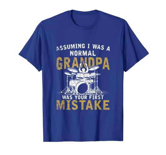 Grandpa Drummer Father's Day Gift Drum Kit T-Shirt