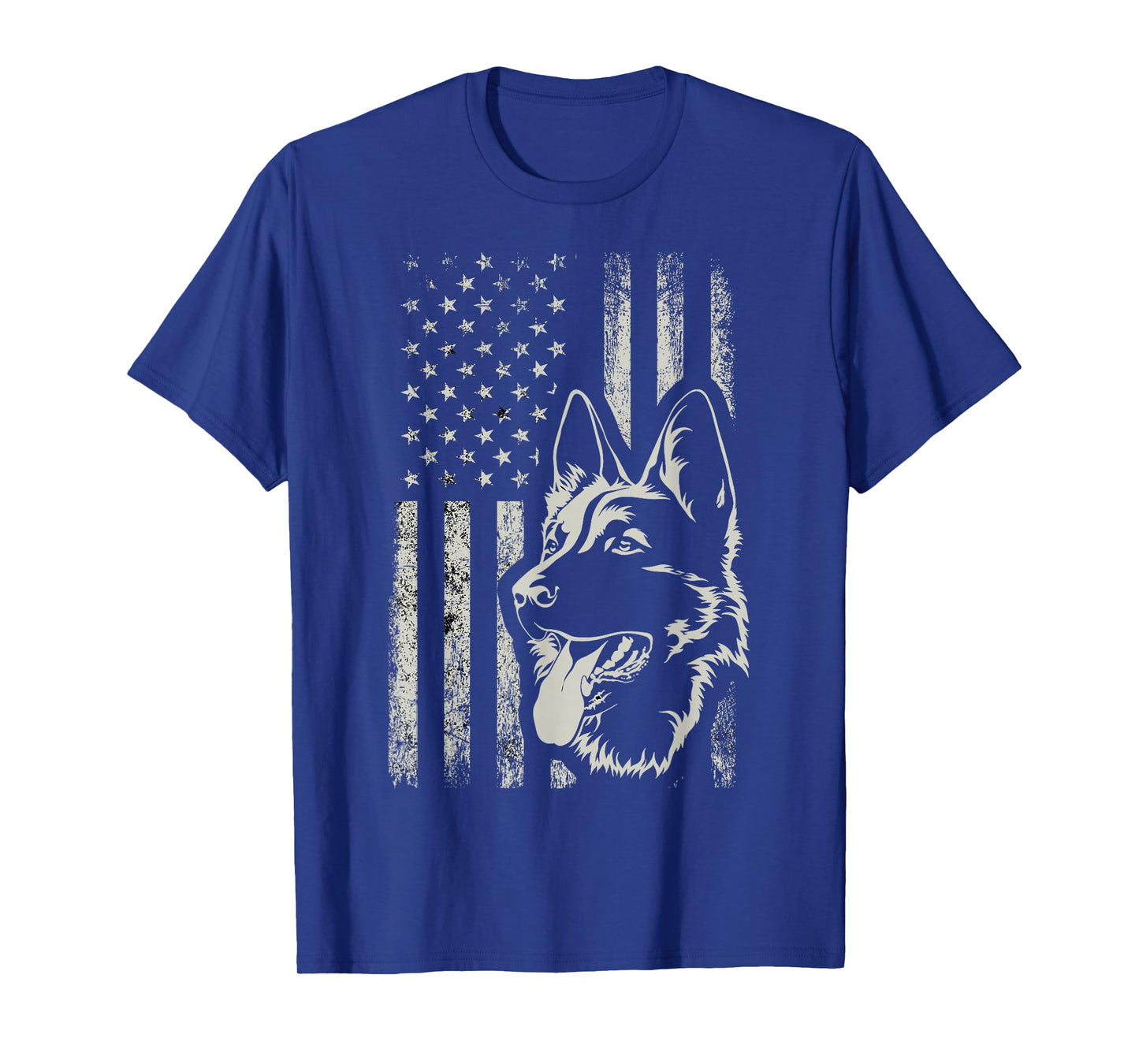Patriotic German Shepherd American Flag 4th of July Shepherd T-Shirt
