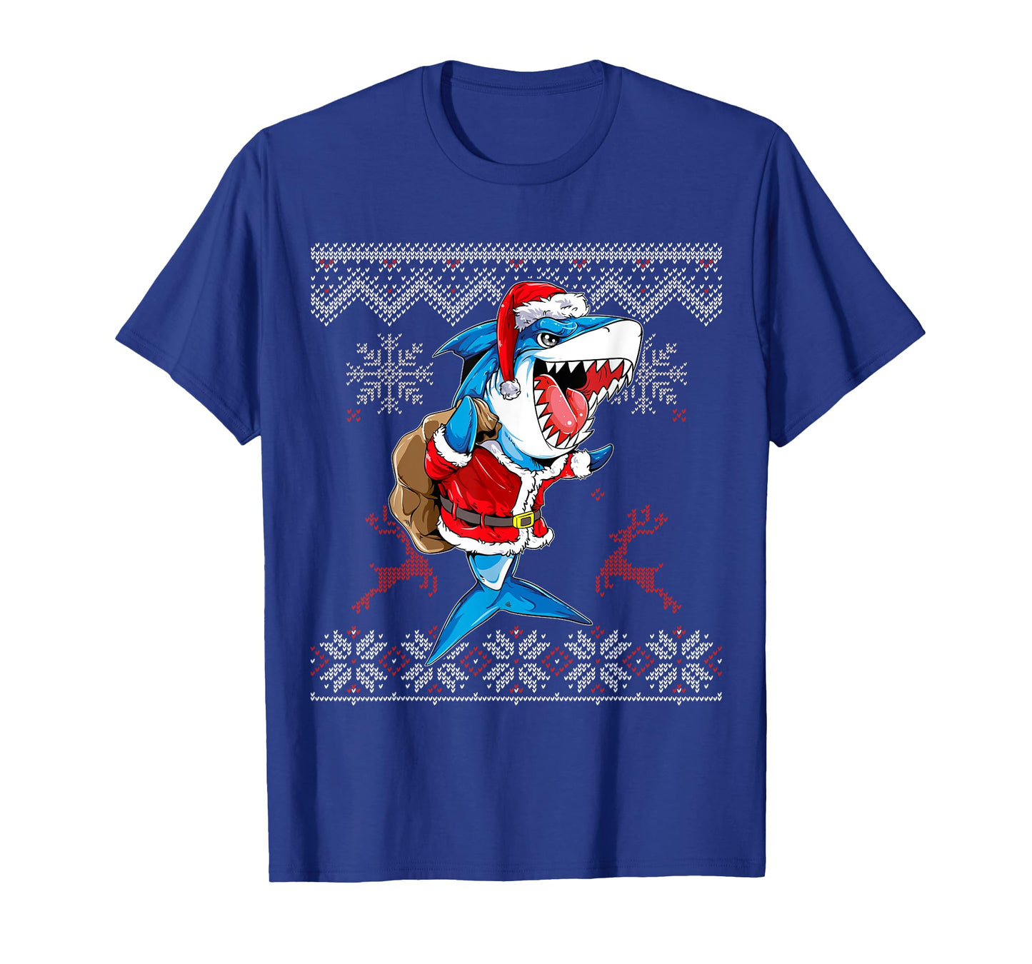 Christmas Shark Jawlly Santa Merry Xmas Sharkmas Baking T-Shirt