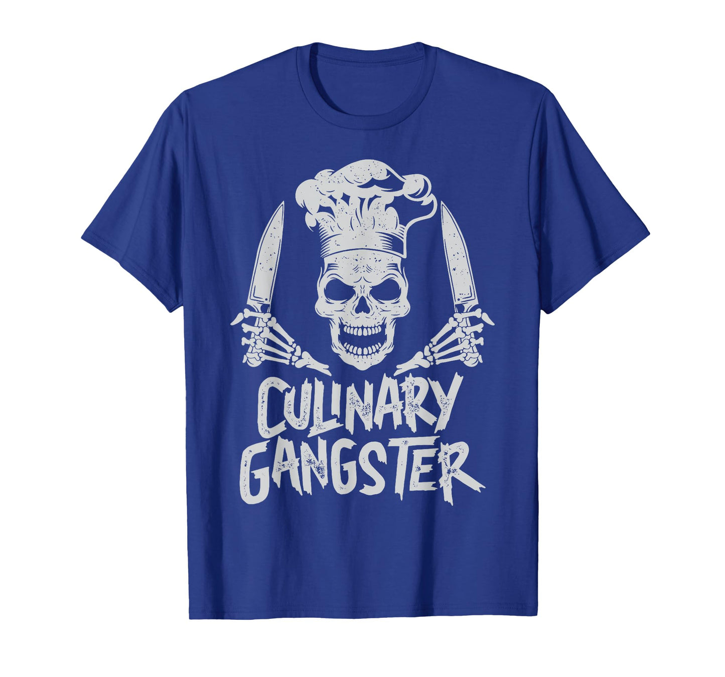 Chef Culinary Gangster Men Women Cook Skull Cooking Knife T-Shirt