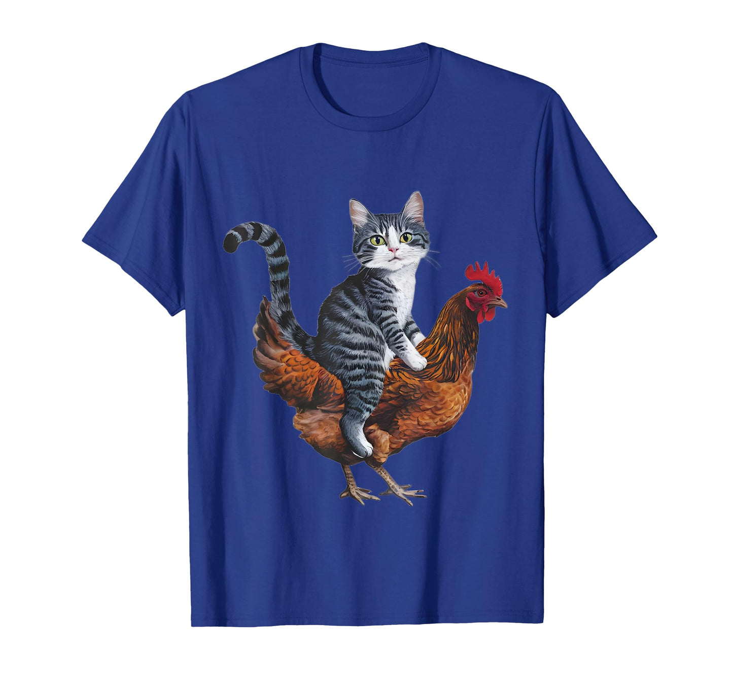 Funny Cat on a Chicken Lover T-Shirt
