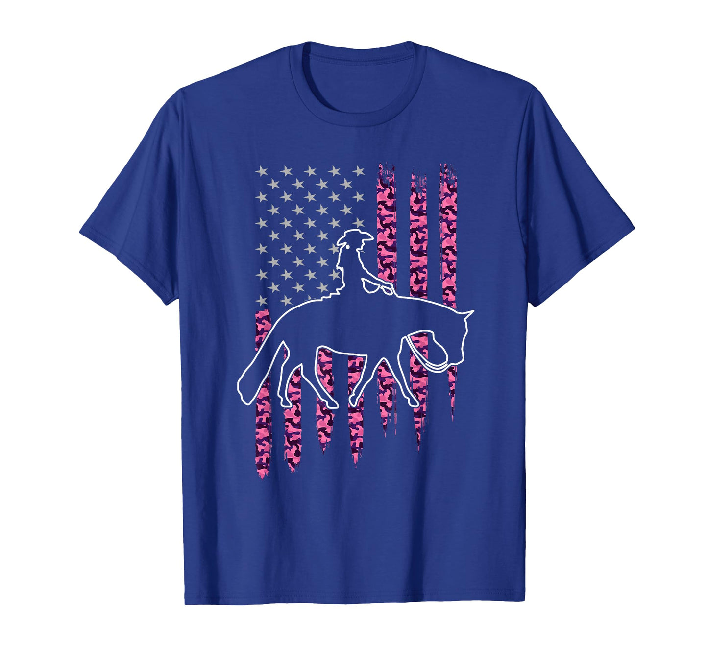 Western Pleasure Riding Design for Women | Patriotic Horse T-Shirt