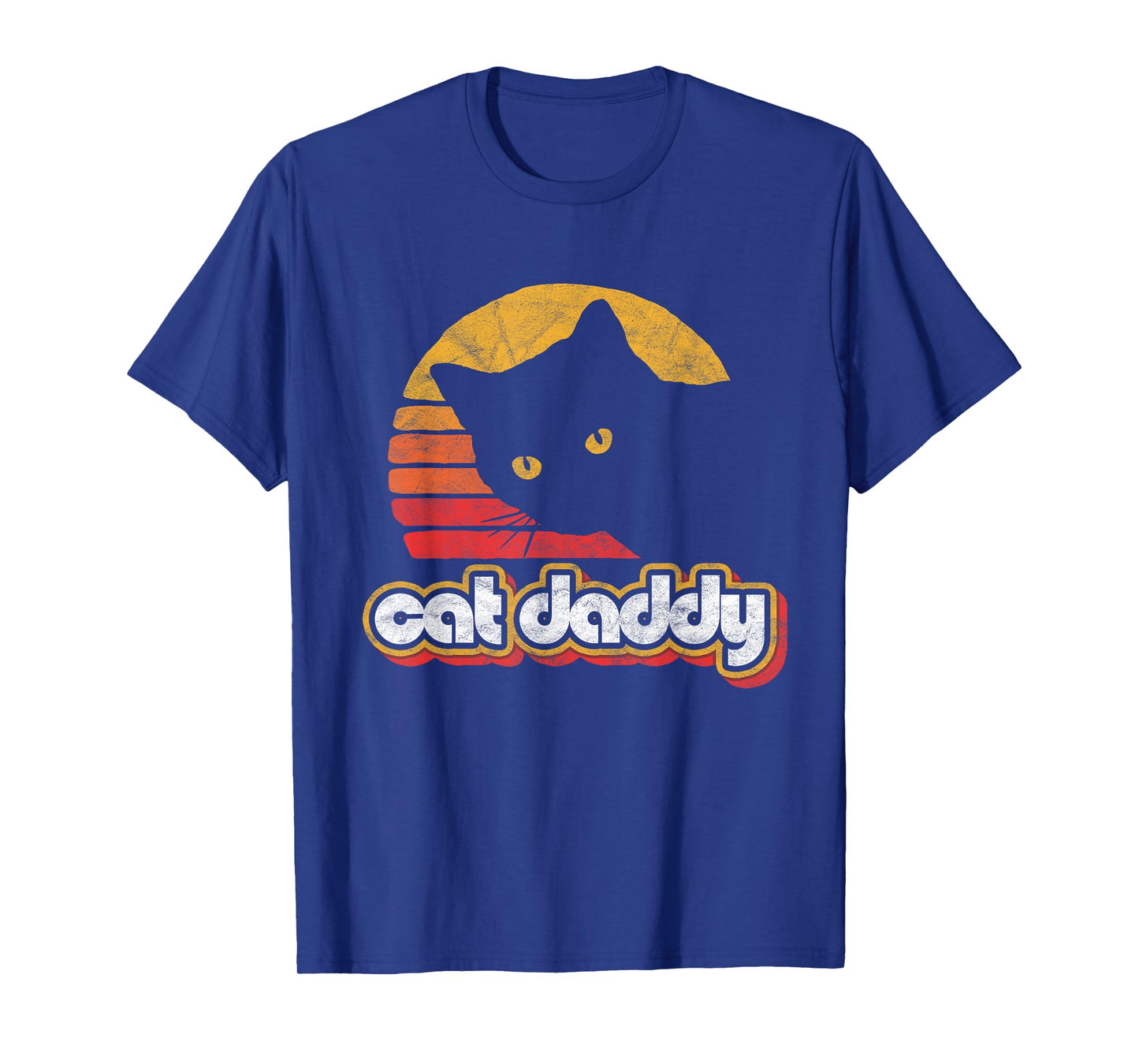Cat Daddy Vintage Eighties Style Cat Retro Distressed T-Shirt