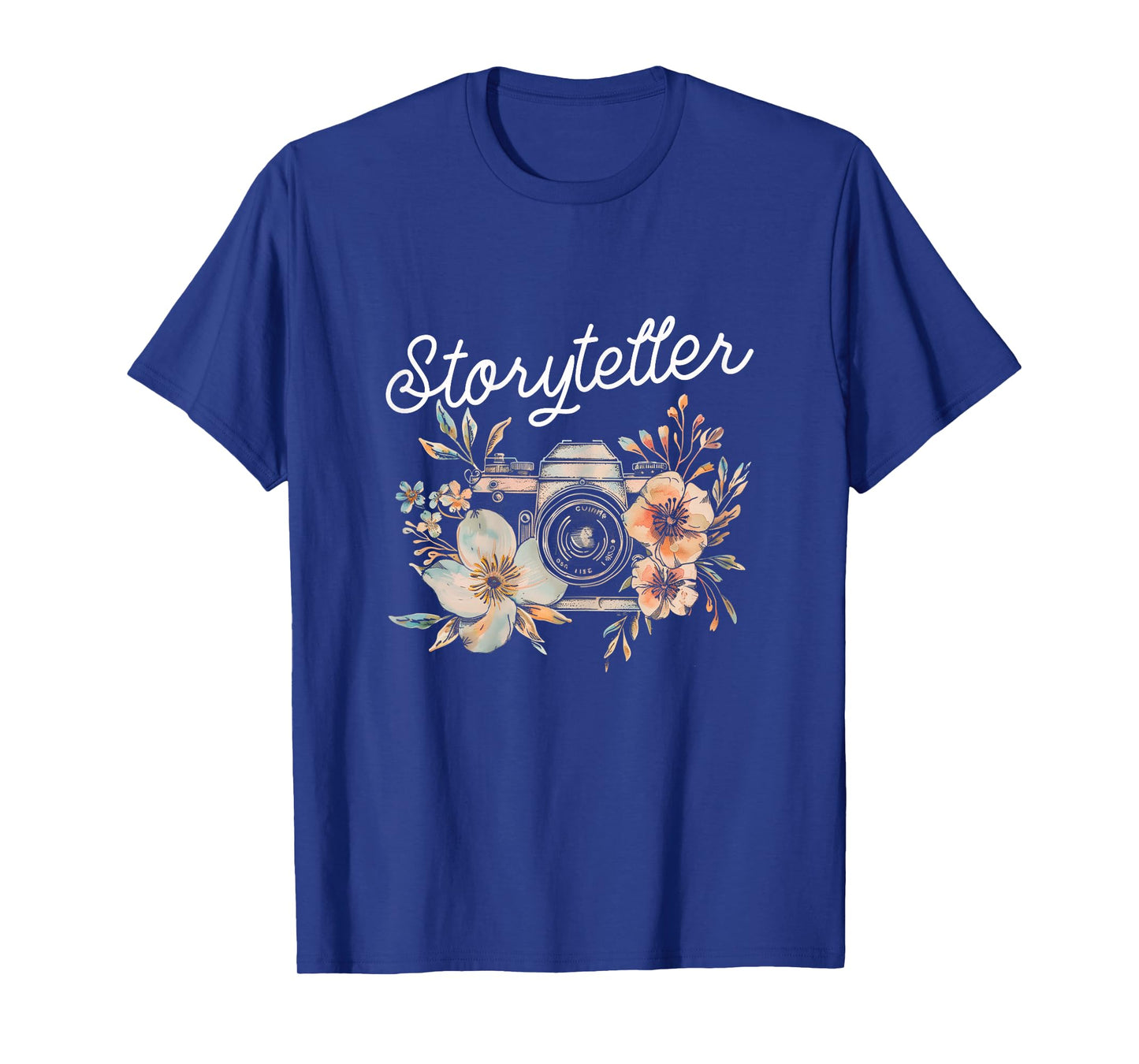 Photographer Storyteller Vintage Camera Flowers Photography T-Shirt