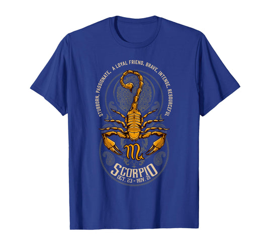Scorpio Scorpion for Zodiac Horoscope Oct Nov Birthdays T-Shirt