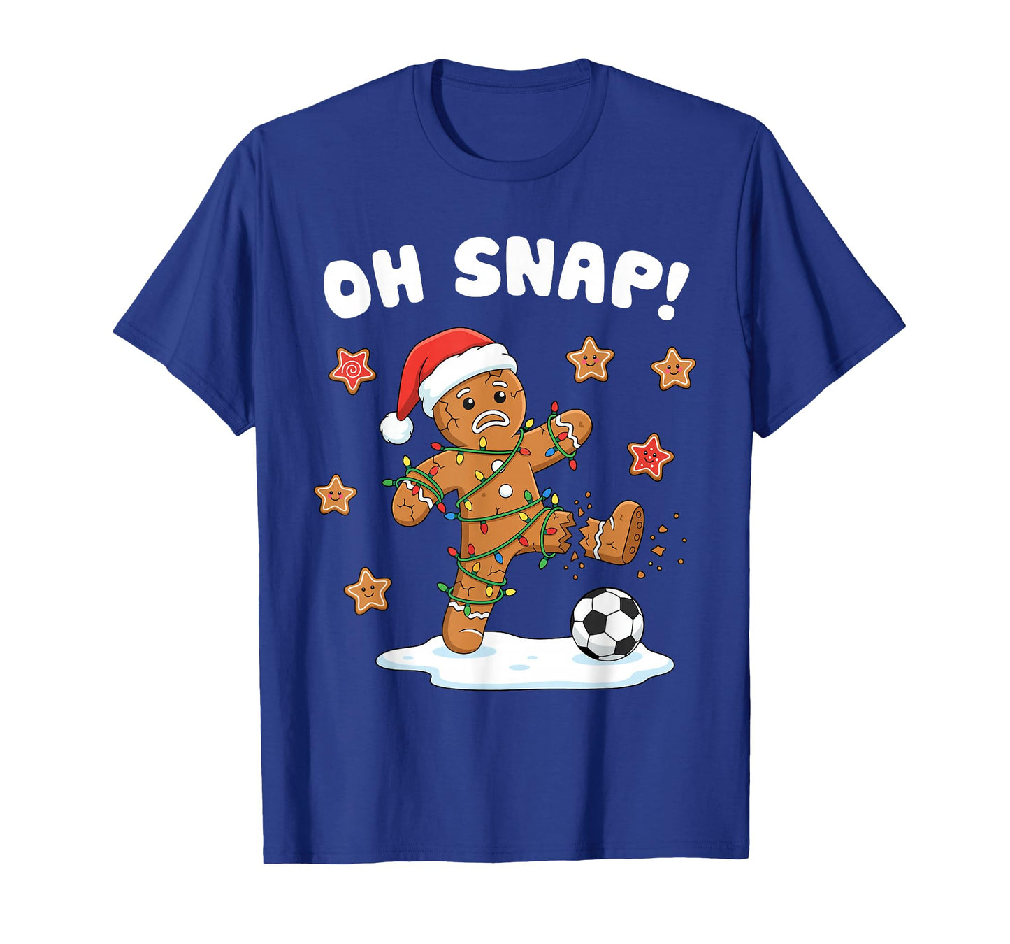 Christmas Gingerbread Oh Snap Cookie Xmas Holiday Soccer T-Shirt