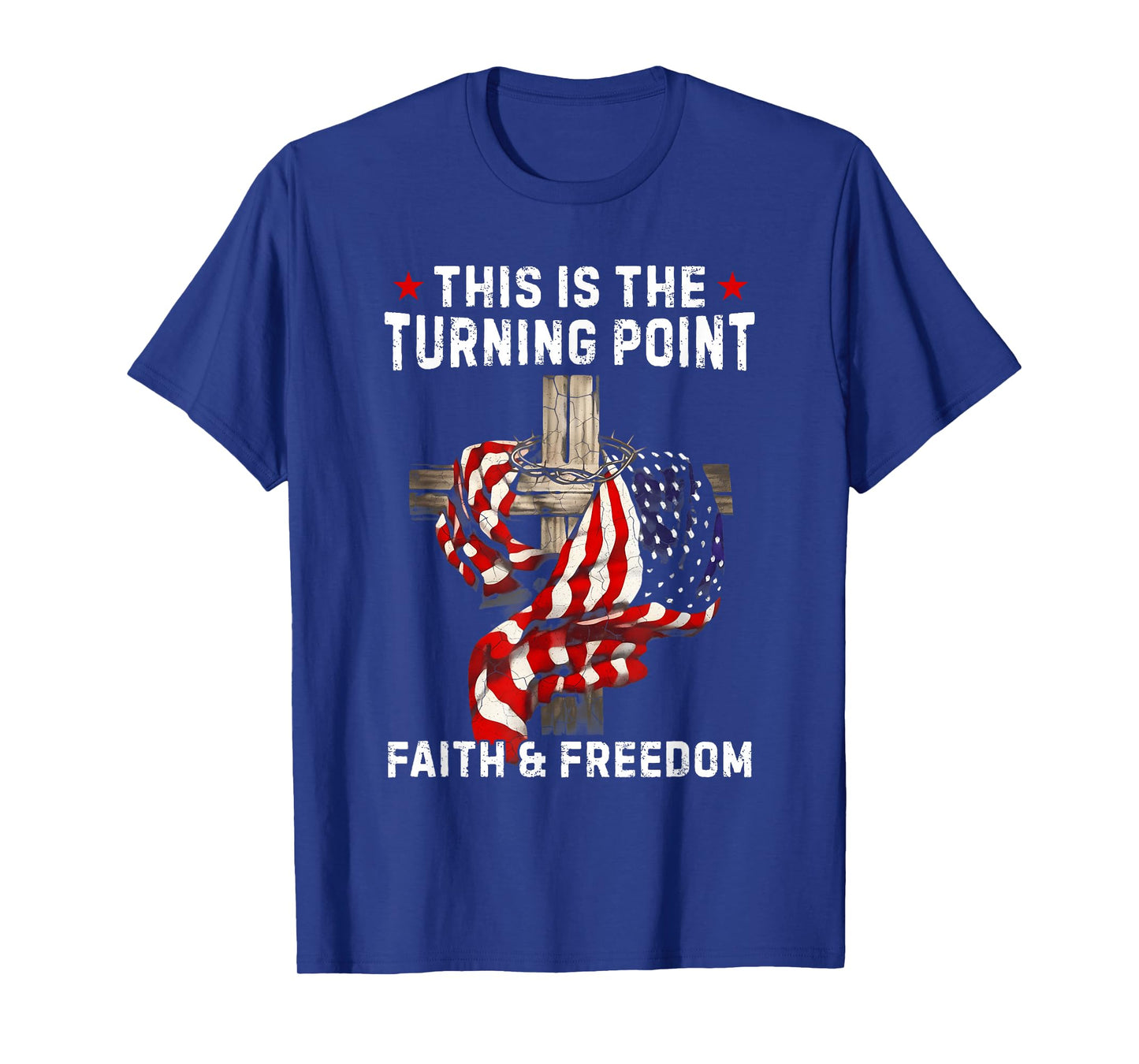 This is The Turning Point Patriotic Christian Faith USA Flag T-Shirt