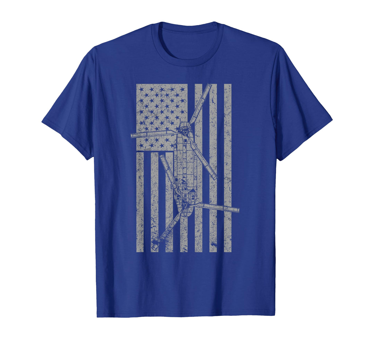 CH-47 Chinook Military Helicopter Vintage Flag Pilot T-shirt T-Shirt