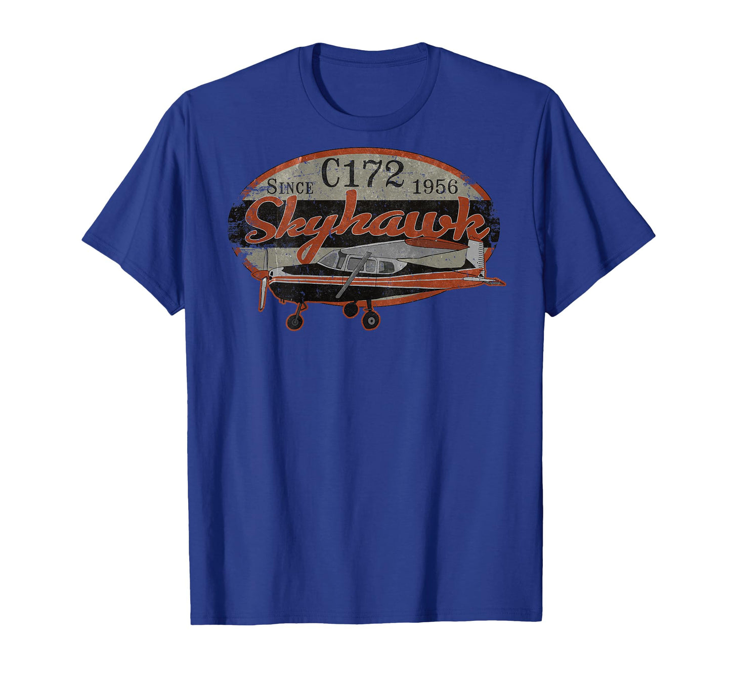 172 Skyhawk Vintage Retro Airplane Flying Pilot | BACK PRINT T-Shirt