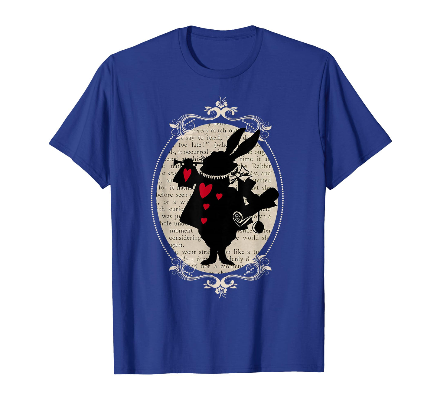 Alice In Wonderland White Rabbit Vintage Book T Shirt Design T-Shirt