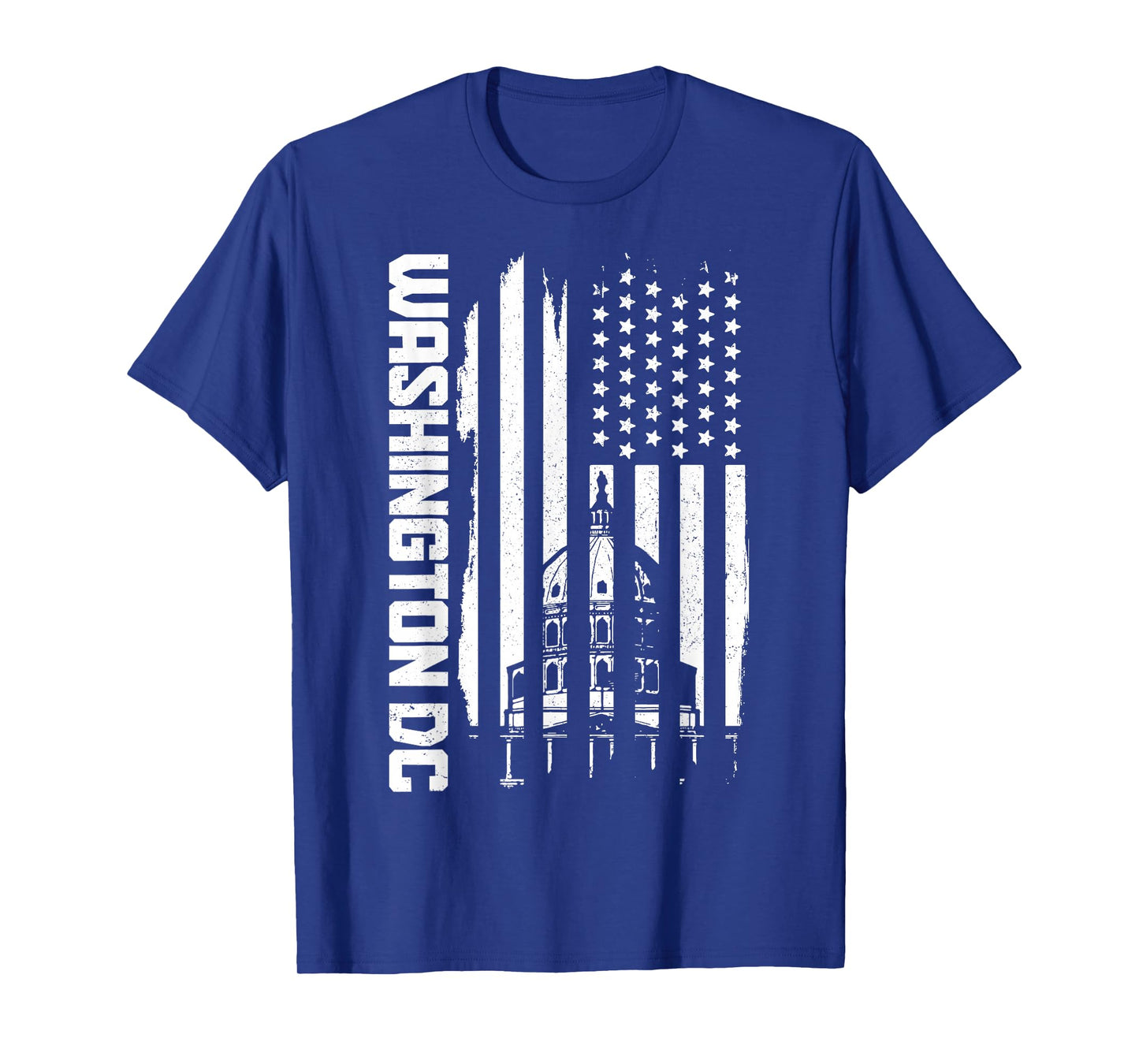 Washington D.C. USA American Flag Patriotic Vintage T-Shirt