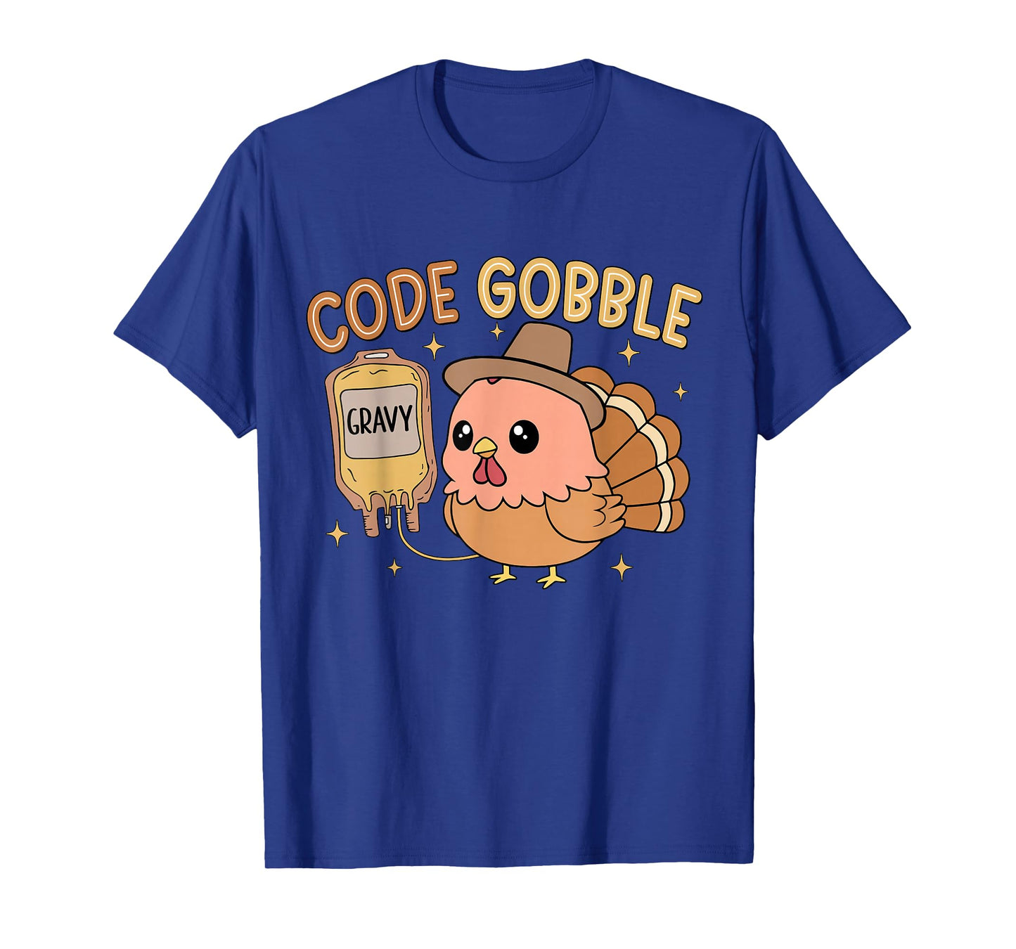 Code Gobble Turkey Cute RN CNA ER ED Nurse Thanksgiving T-Shirt