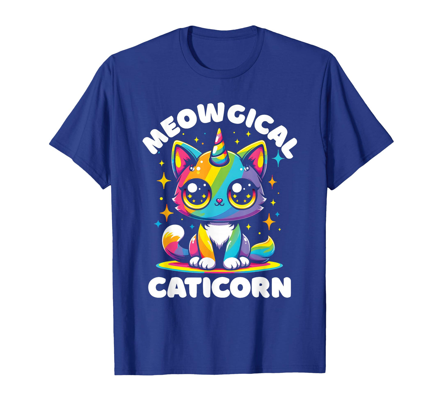Meowgical Caticorn Cat Unicorn Rainbow Kittycorn T-Shirt