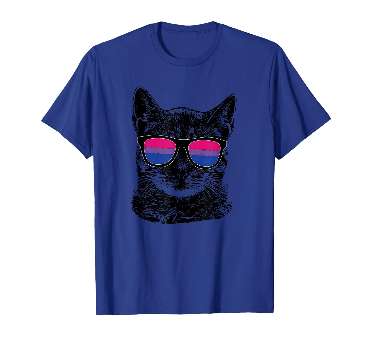 Bisexual Gay Pride Cat LGBT Sunglasses T-Shirt