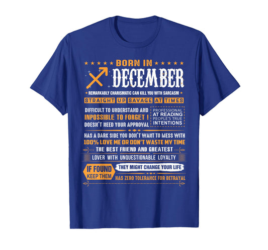 December Birthday Gifts - Born In December Sagittarius T-Shirt
