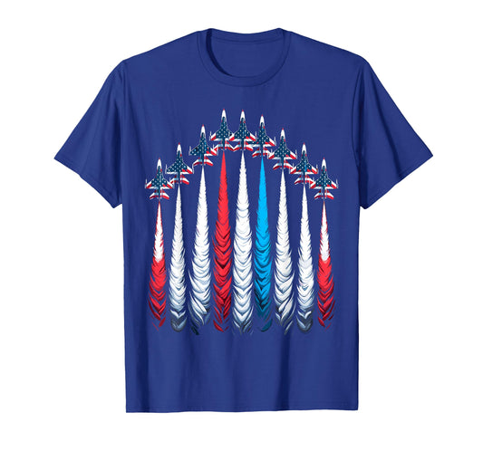 Patriotic USA Flag Jets Boys 4th of July T-Shirt