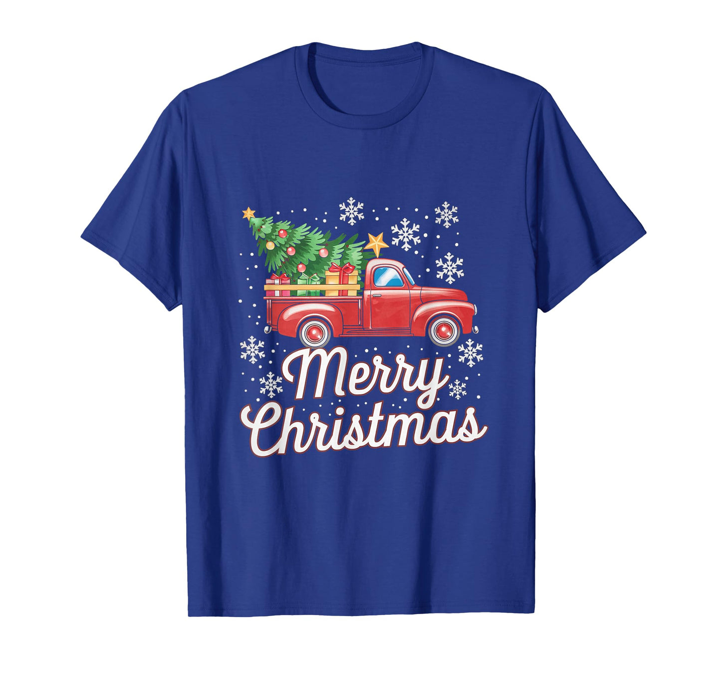 Vintage Red Truck Merry Christmas T-Shirt