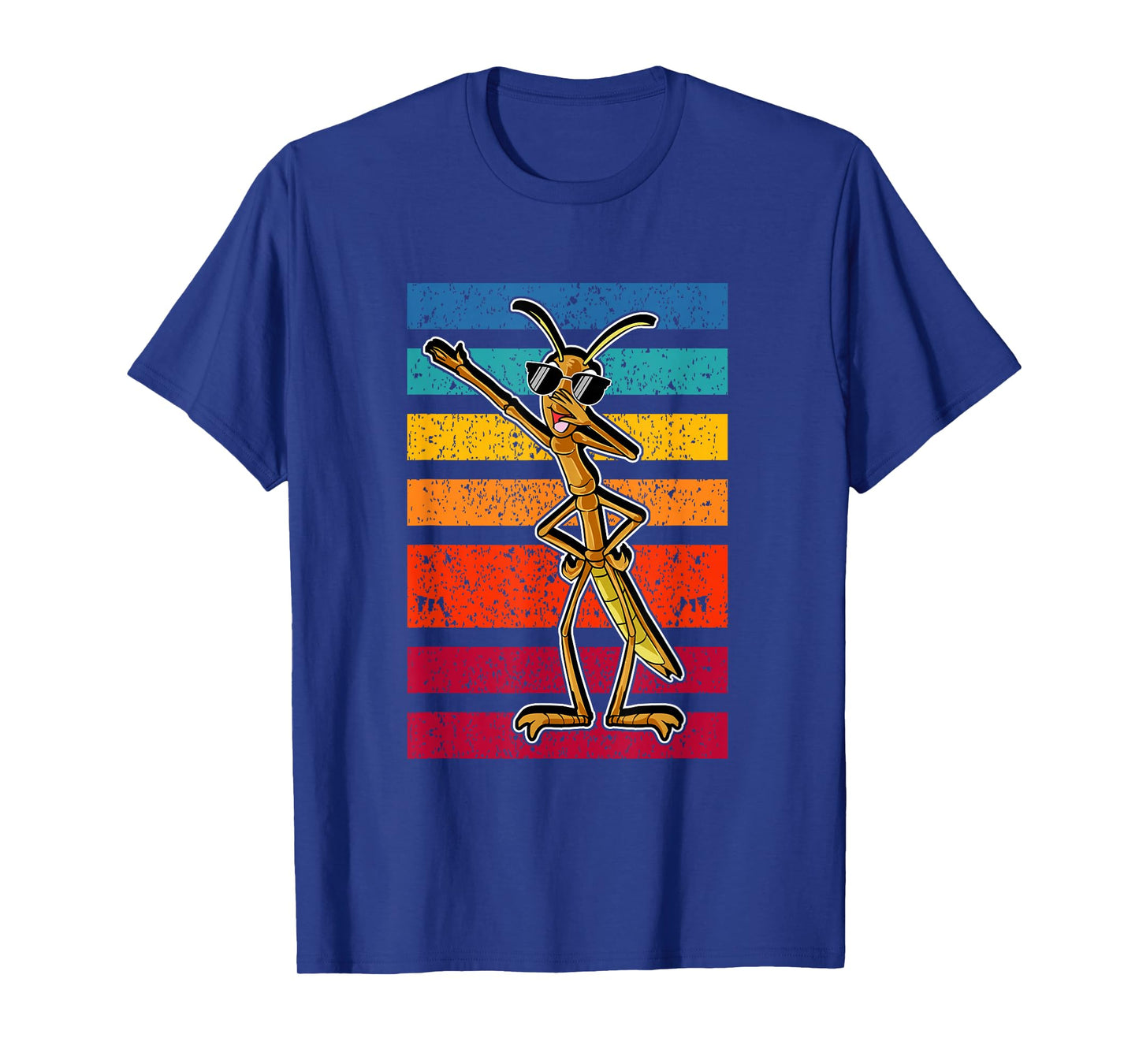 Dabbing Stick Bug Funny Insect Dancing Retro Style Humor T-Shirt