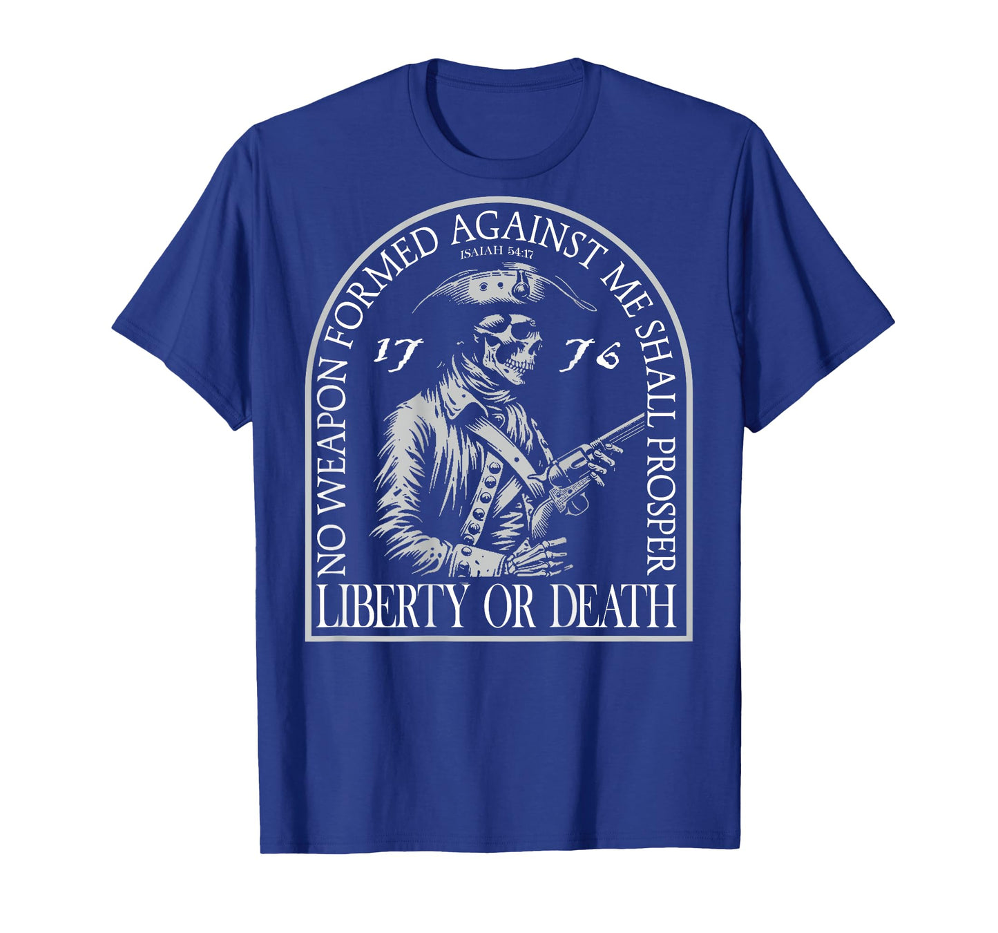 No Weapon Formed Against Me Shall Prosper (on back) T-Shirt