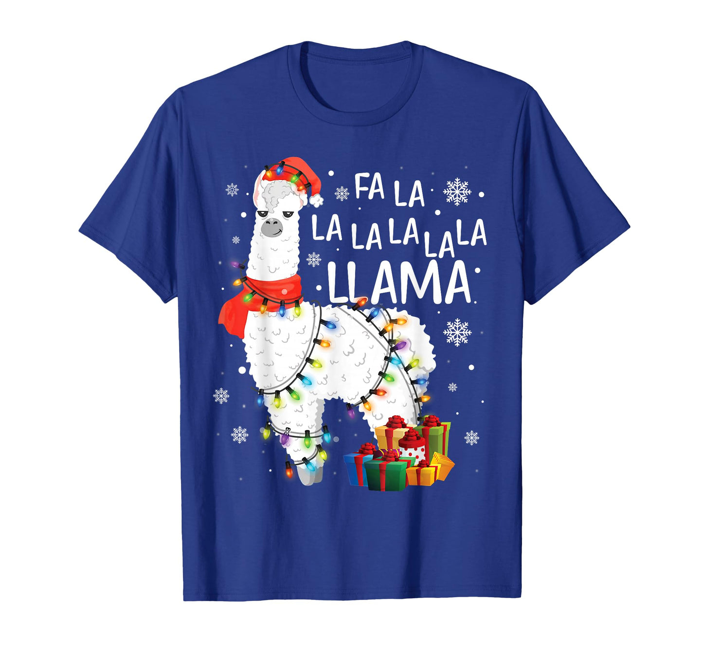 Fa La La Llama Christmas Funny Lllama Lover Xmas Pajamas T-Shirt