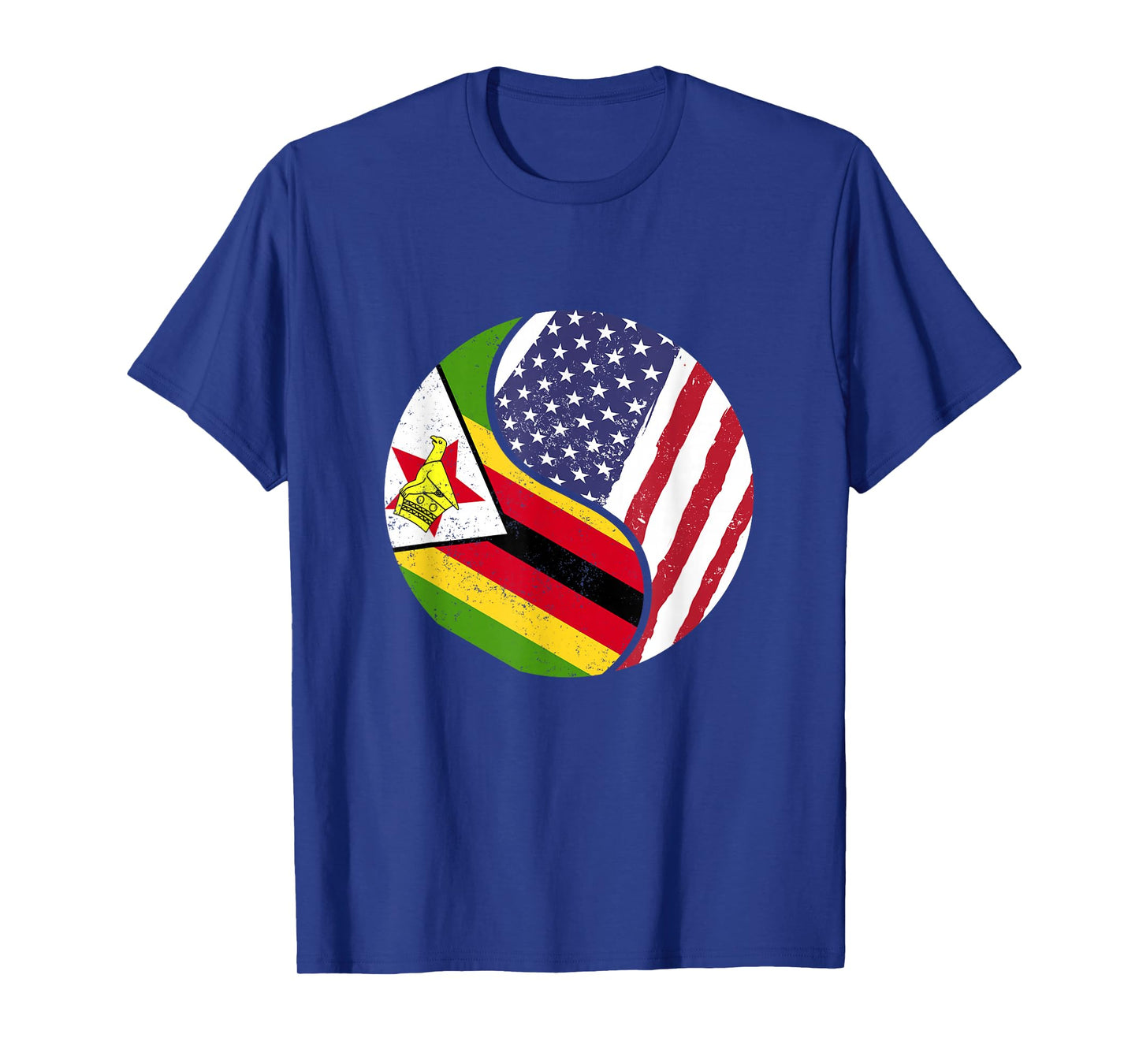 United States Yin And Yang - US Flag Zimbabwe T-Shirt