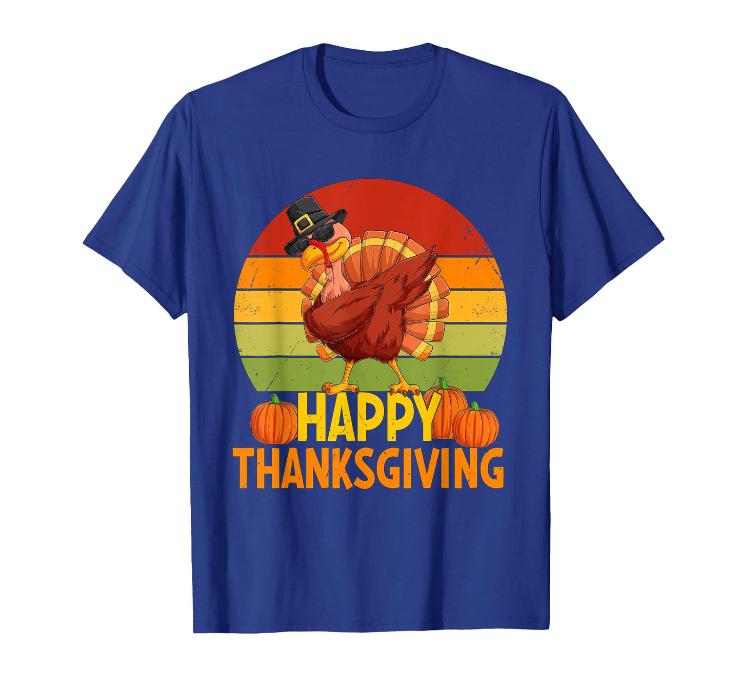 Happy Thanksgiving Dabbing Turkey Pilgrim Boys Girls Toddler T-Shirt