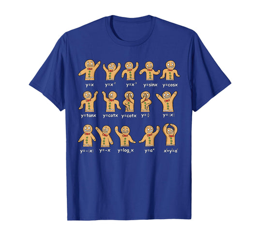 Algebra Dance Gingerbread Funny Graph Figures Math Equation T-Shirt
