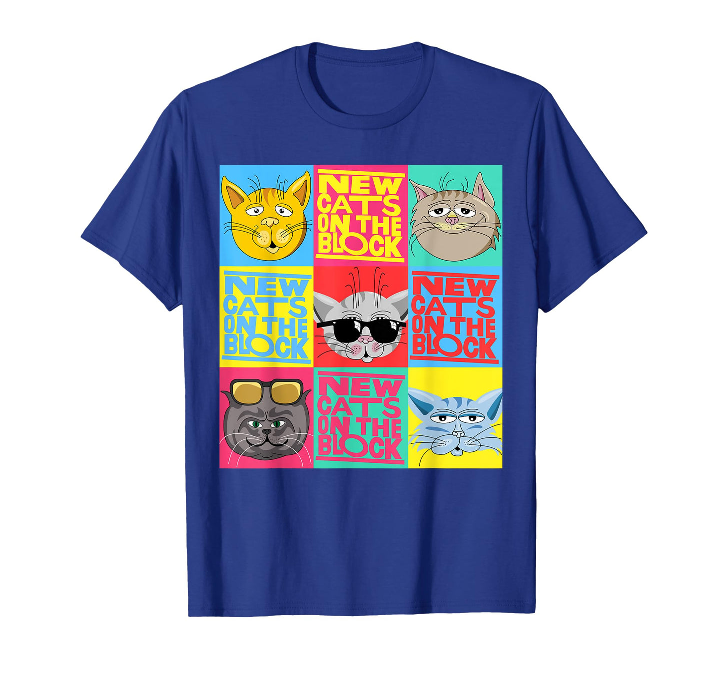 YO MINUS Women's New Cats On The Block Funny Pop Culture Cat Themed Party Tee T-Shirt - Black, Small