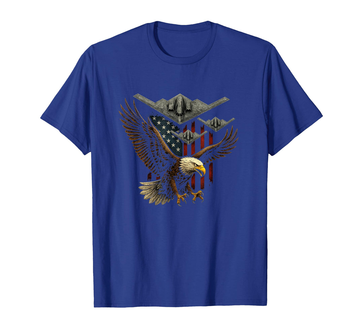 Patriotic Eagle B2 Stealth Bombers American Flag 4th of July T-Shirt