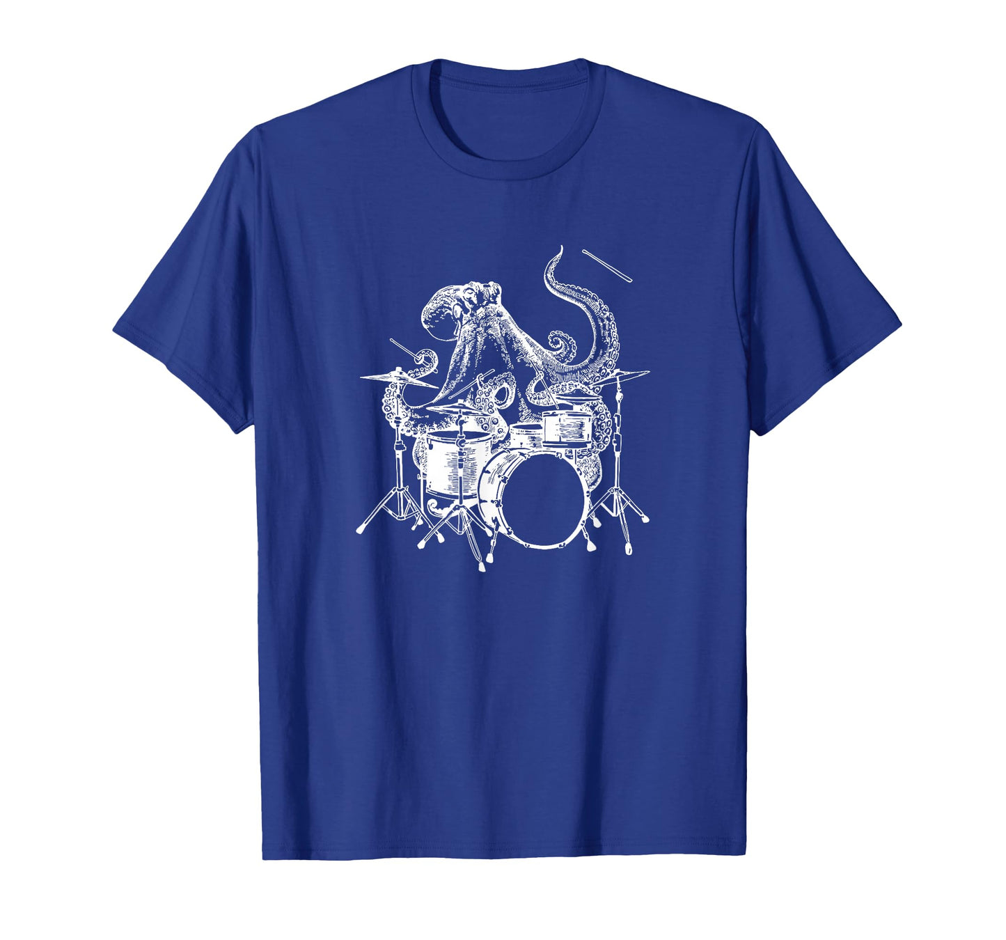 Octopus Playing Drums Cool Beach Drummer Funny Rock Musician T-Shirt