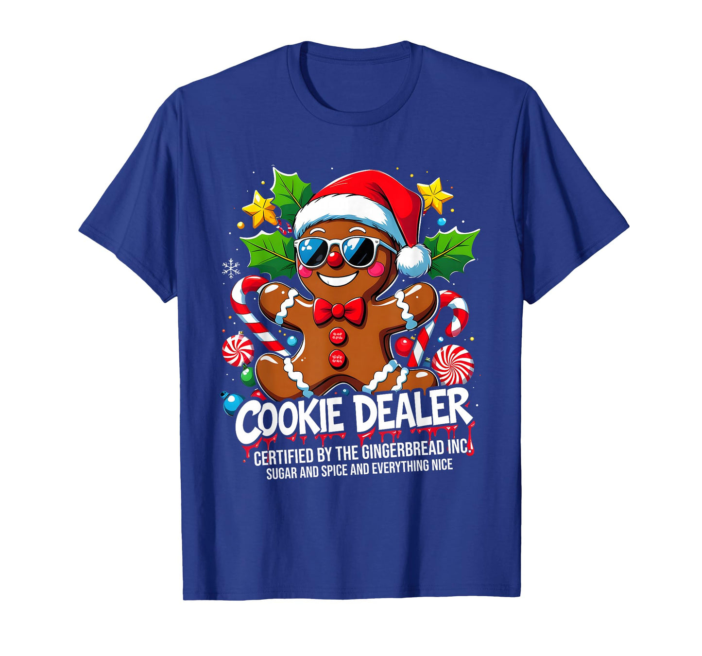 Cookie Dealer Funny Gingerbread Christmas Art T-Shirt