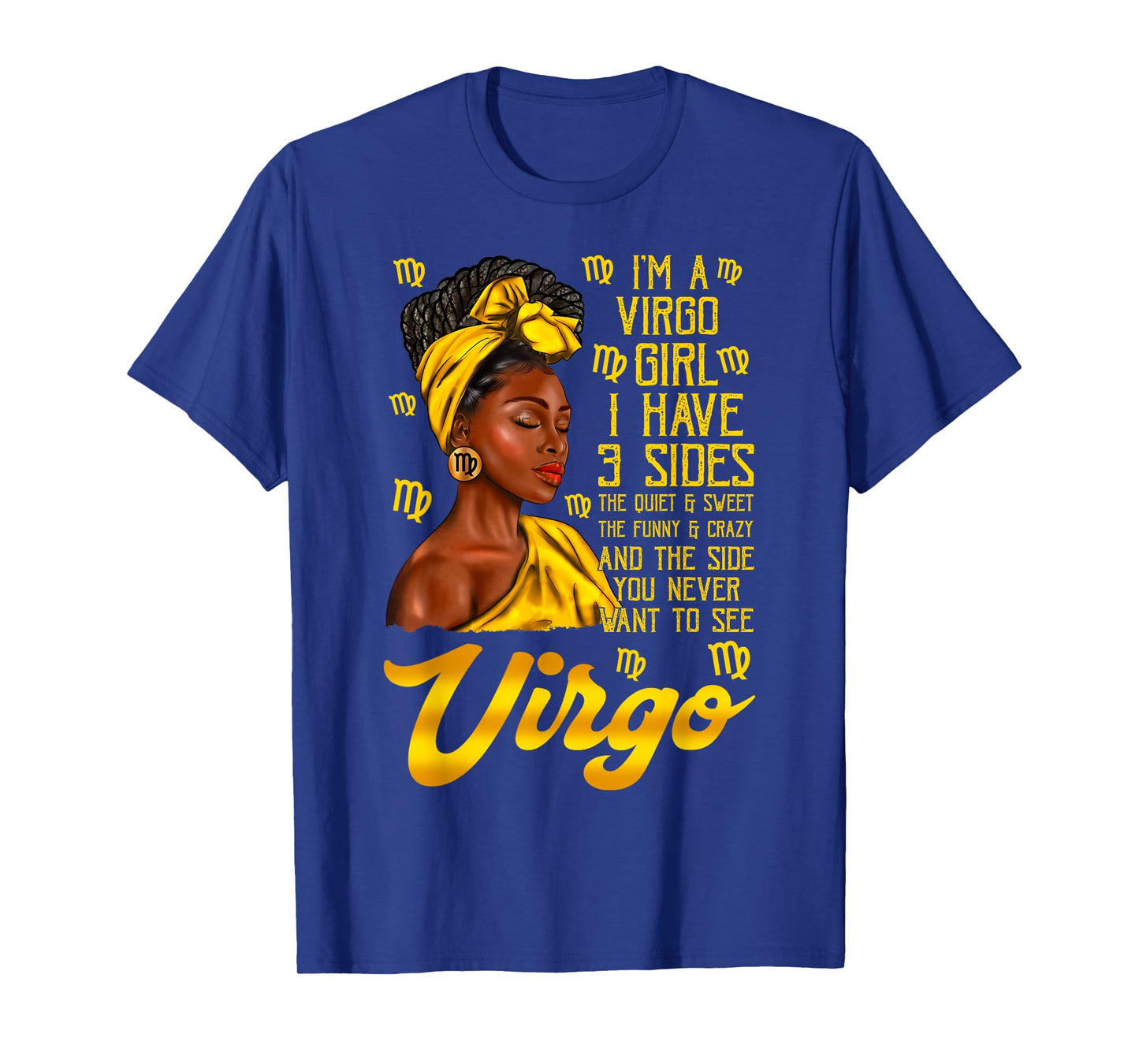 Virgo Afro Black Woman It's My Birthday Zodiac Sign T-Shirt