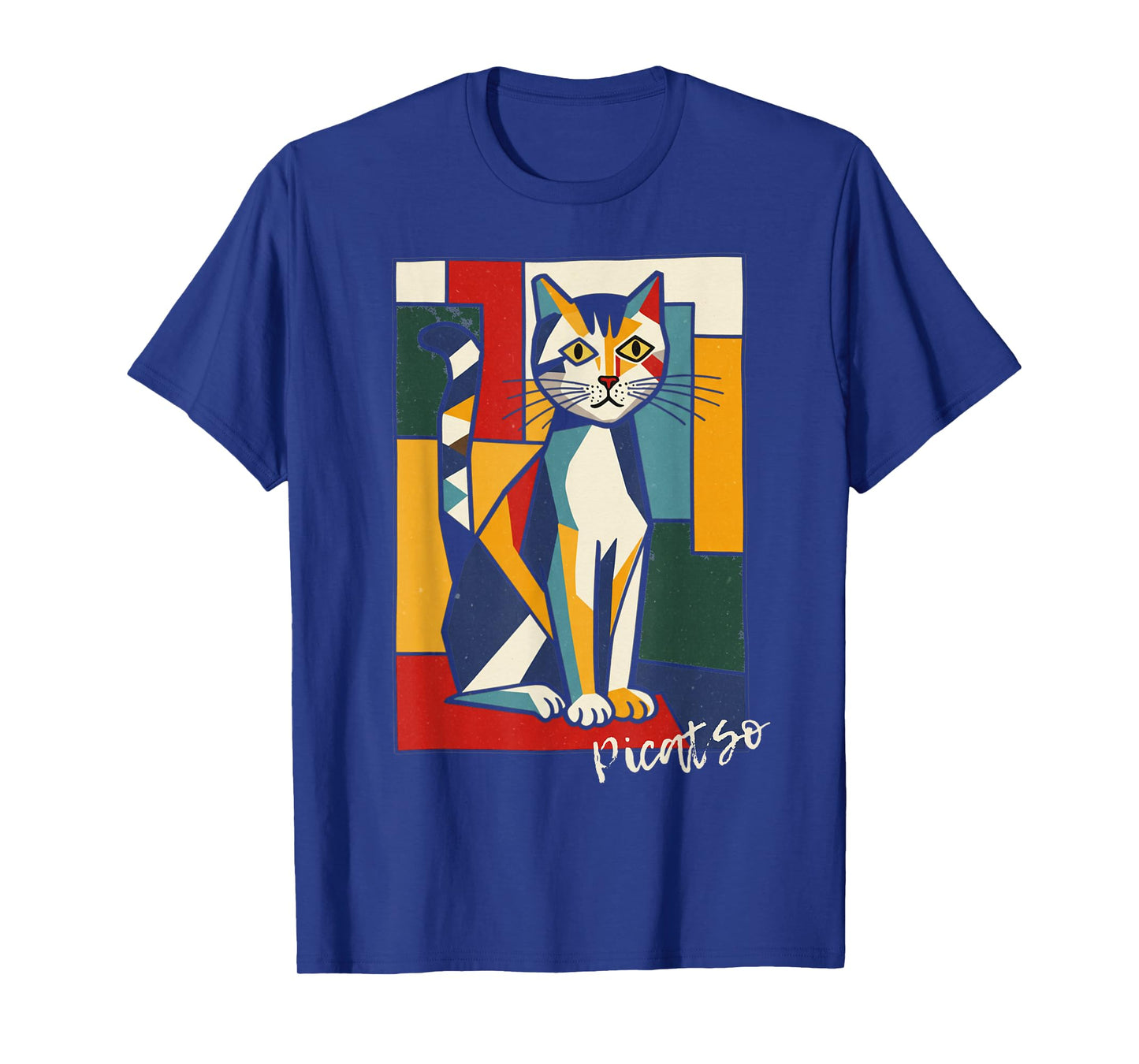 Picatso Cat – Vintage Cubist Art-Inspired Design T-Shirt
