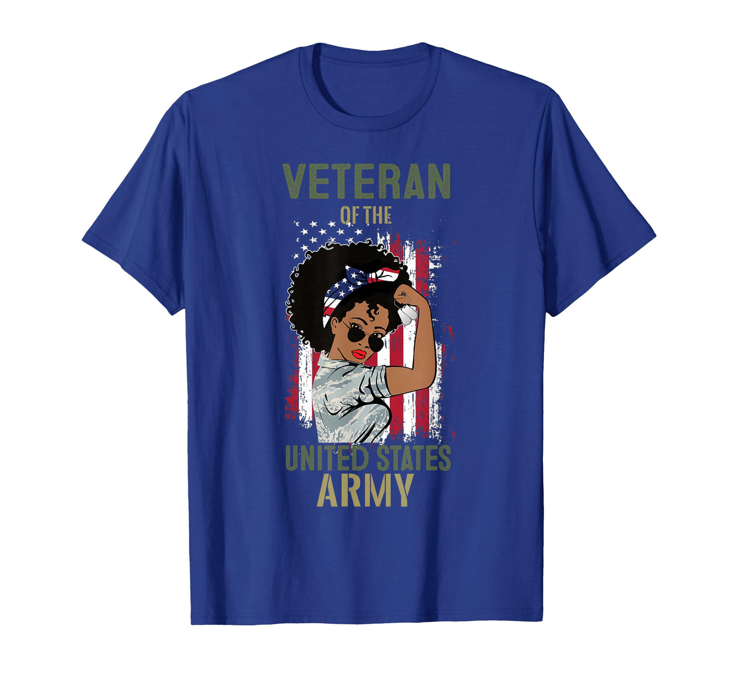 African American Army Veteran Female Shirt, Melanin US Army T-Shirt