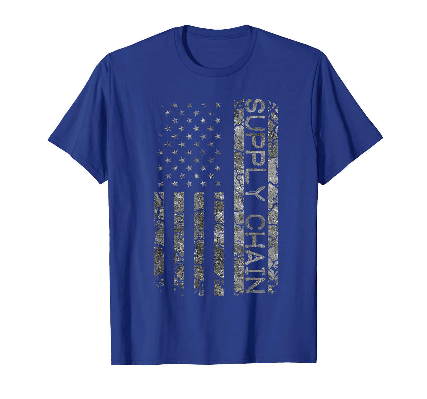 Funny Job Title Worker American Flag Supply Chain T-Shirt