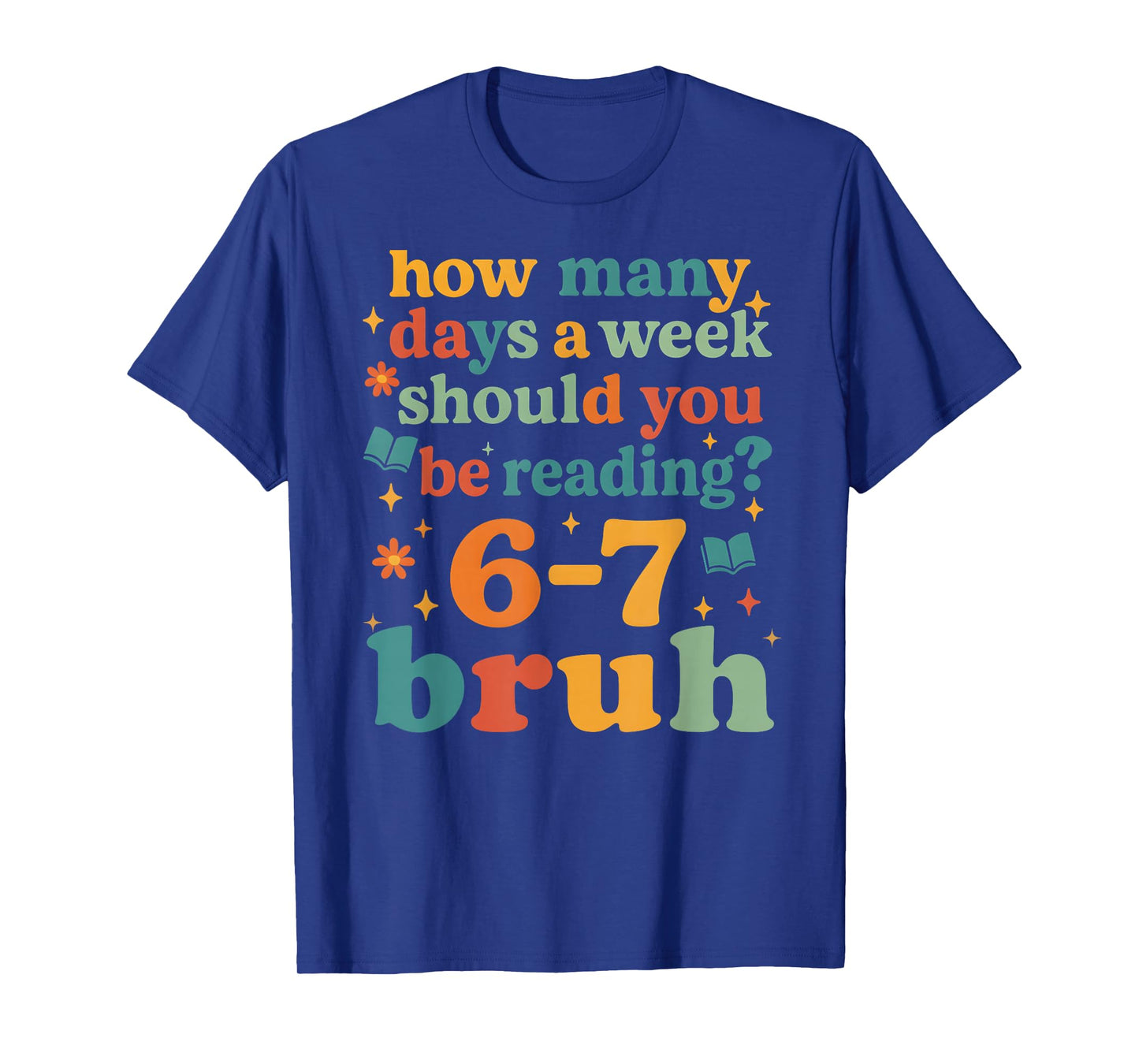 67 Reading ELA Teacher Retro Librarian 6 7 Meme Six Seven T-Shirt