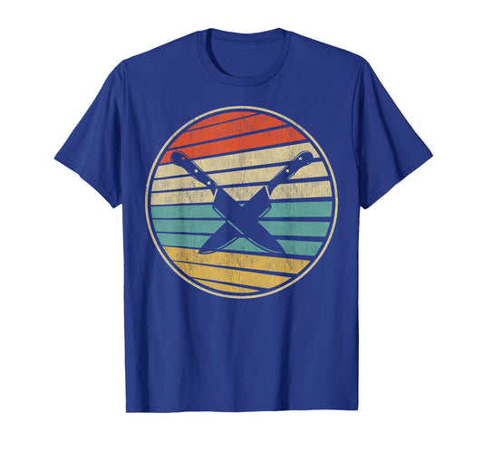 Cute Chef Gift Retro Vintage 70s 80s Culinary Artist Knife T-Shirt