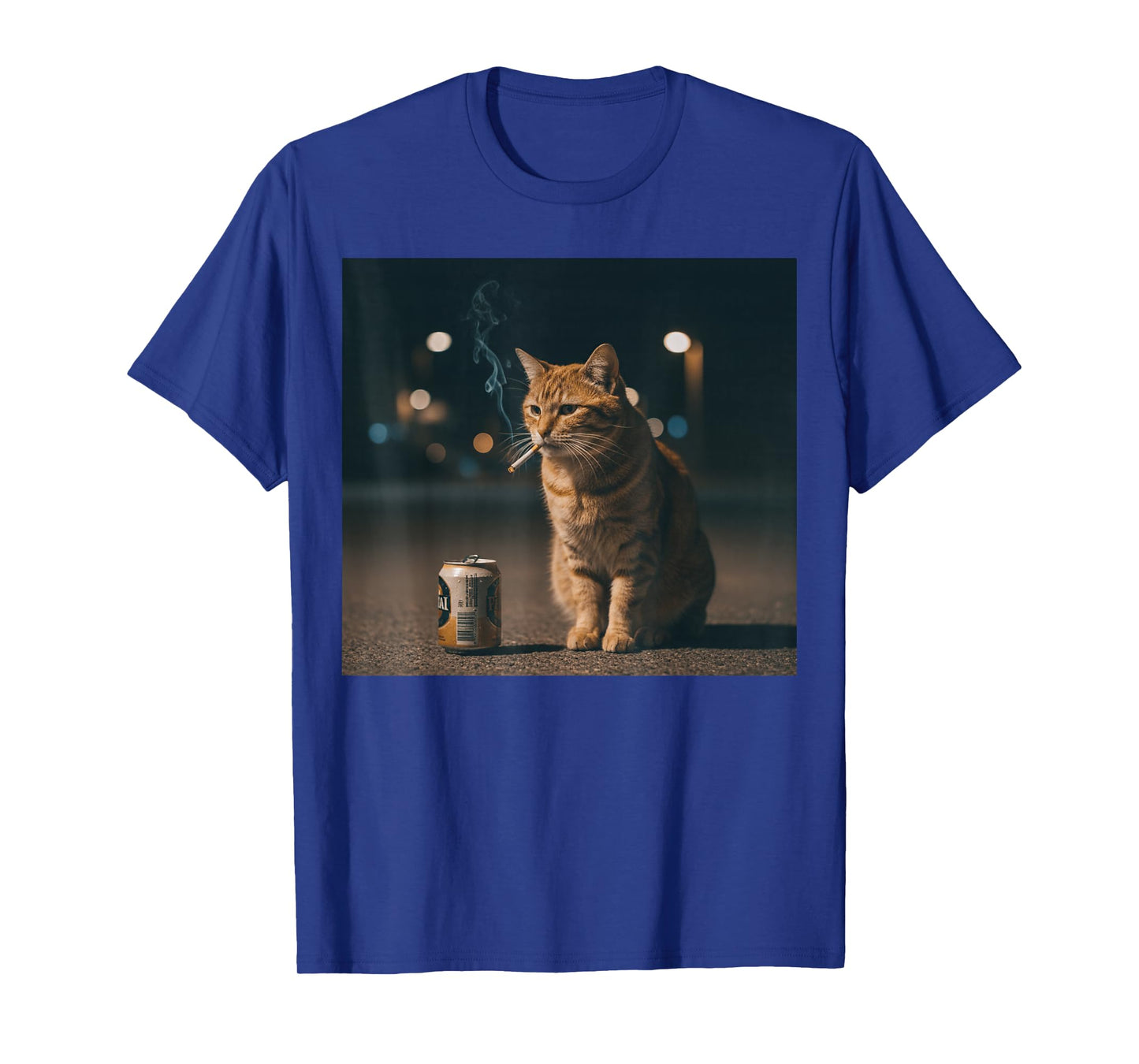 Funny Smoking Orange Cat Meme T-Shirt