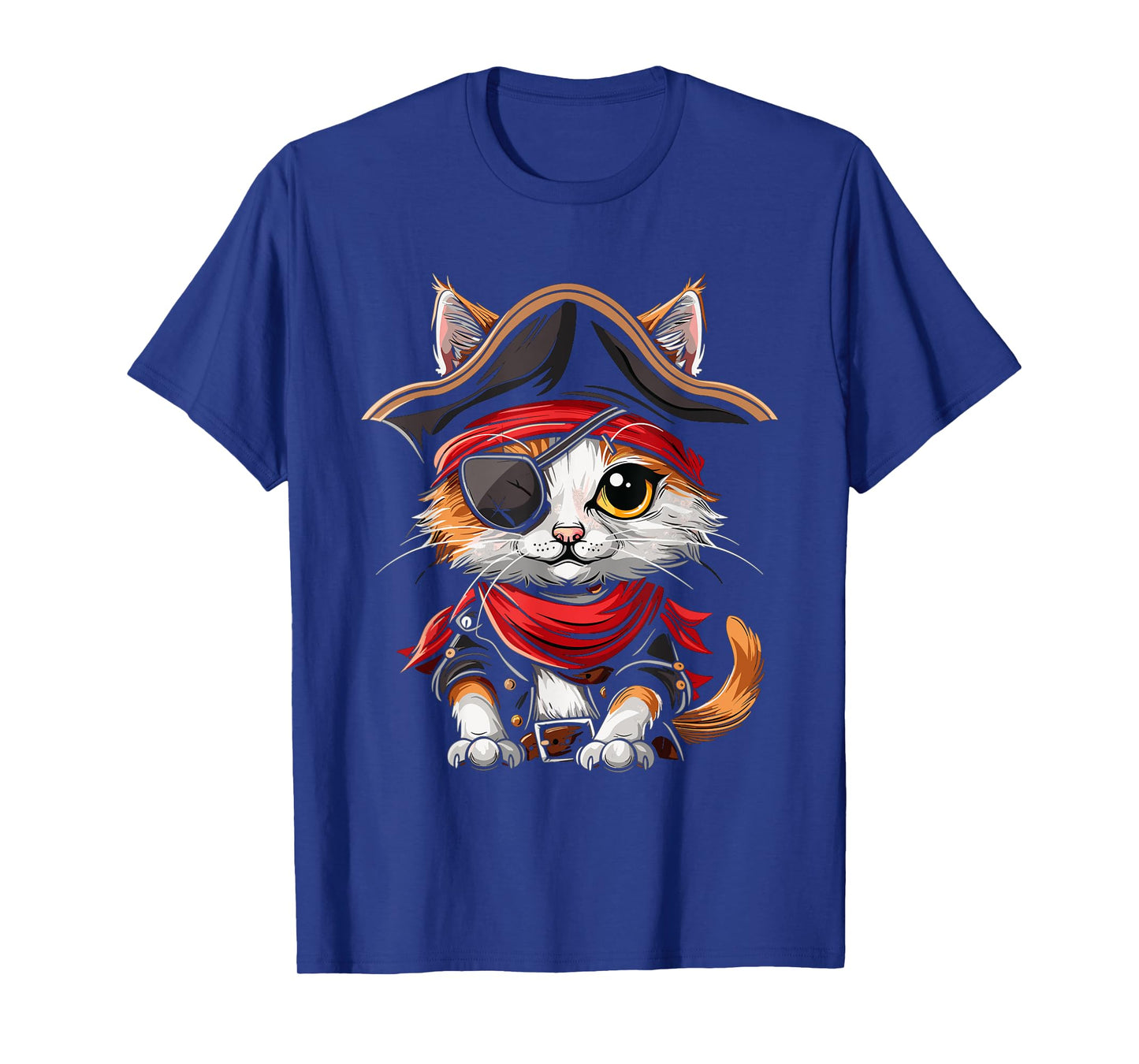 Pirate Cat Funny Halloween Kitten T-Shirt