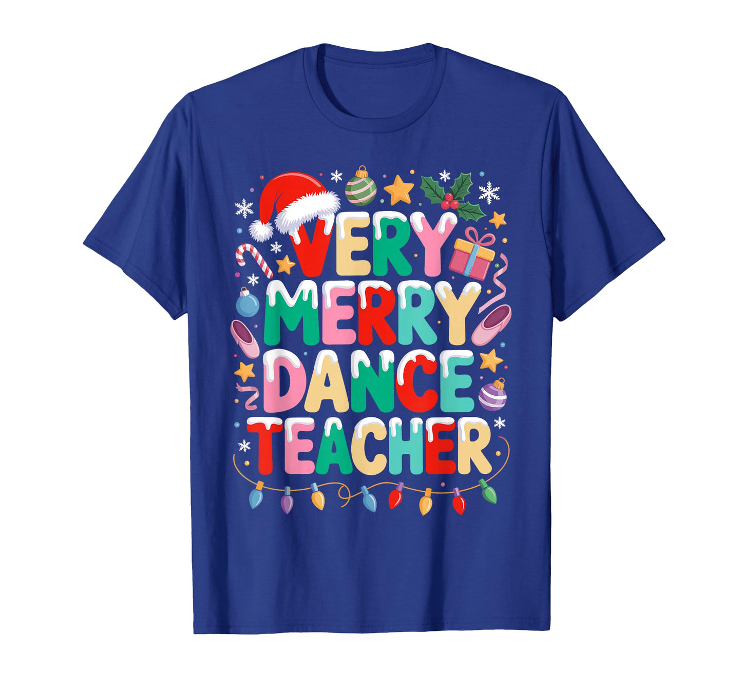 Very Merry Dance Teacher Christmas Ballet Dancer Dancing T-Shirt