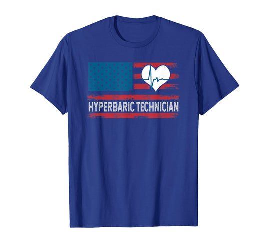 Hyperbaric Technician USA Flag Patriotic T-Shirt