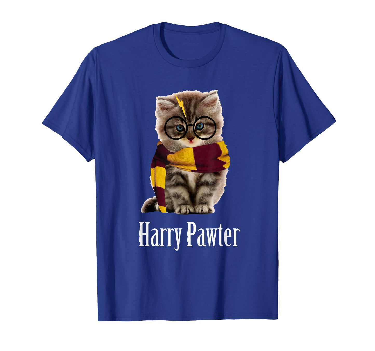 Magic Cat with Glasses, Harry Pawter Funny T-Shirt Small