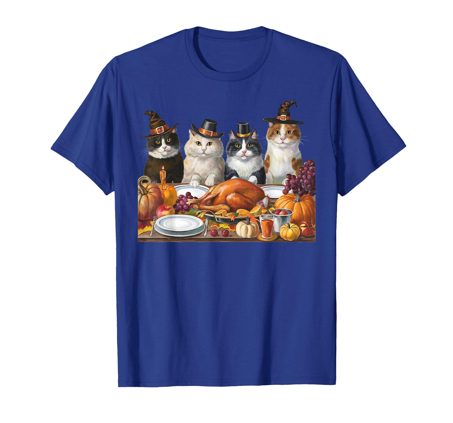 Thanksgiving Day Cat Squad Turkey Gifts For Men Women Kid T-Shirt