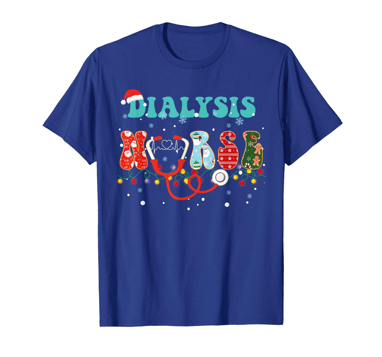 Christmas Dialysis Nurse RN Nephrology X-Mas Pajama groovy T-Shirt