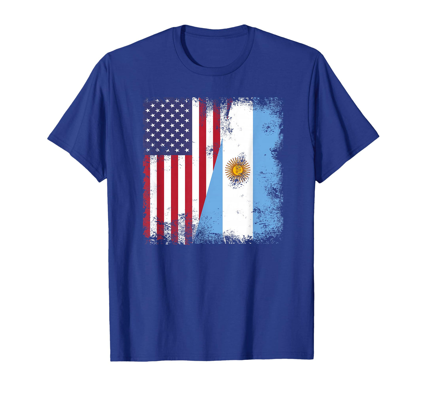 Half Argentinian Flag | Vintage Argentina USA Gift T-Shirt