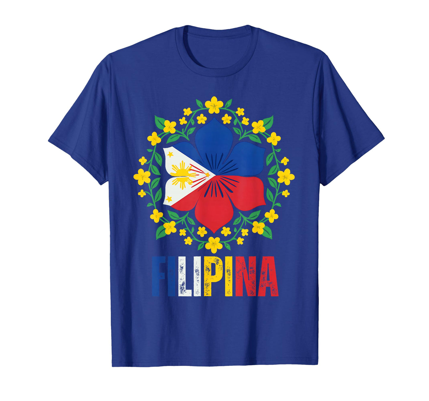 Filipina Philippines Flag Flower Filipino Heritage T-Shirt