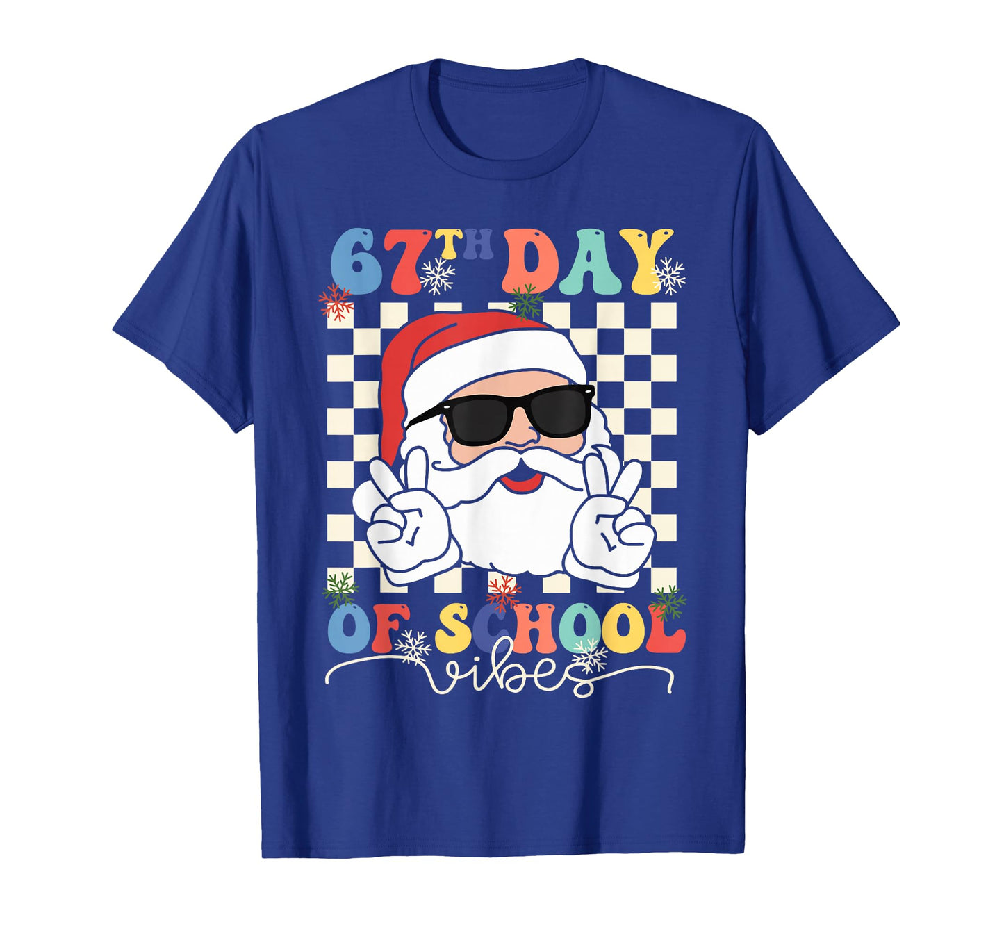 67th Day of School Vibe Funny Six Seven 67 Teacher Christmas T-Shirt