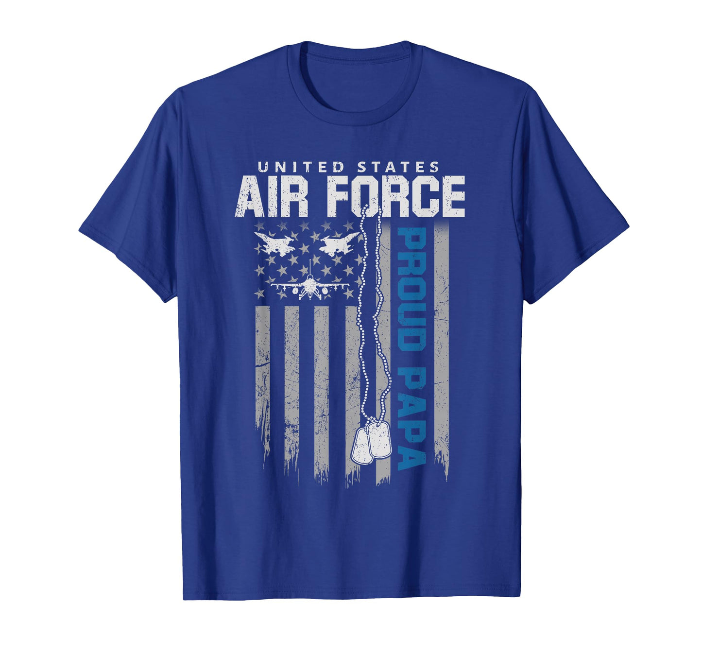 US Air Force Proud Papa Flag American USAF Family Matching T-Shirt