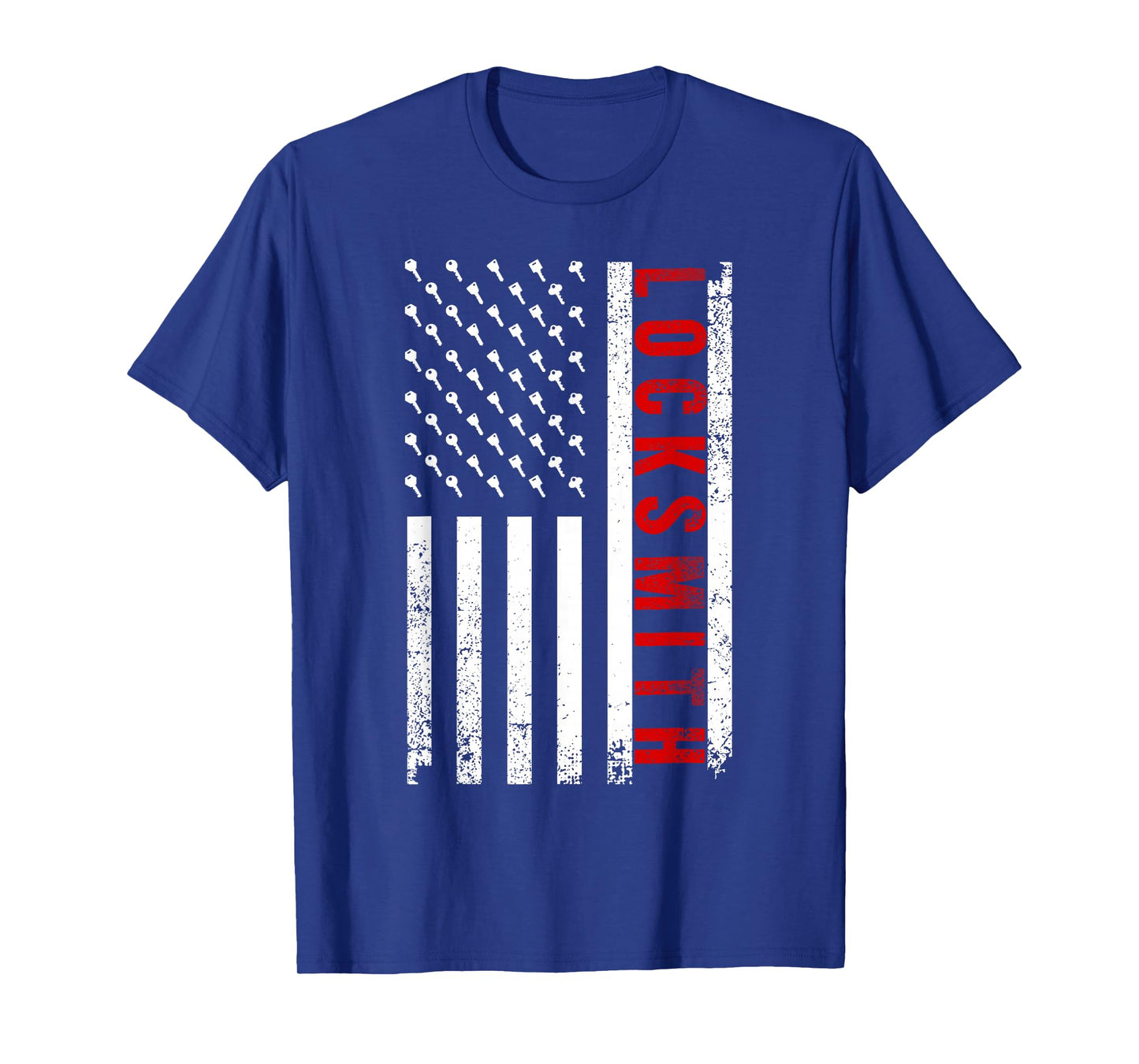 Cool Locksmith Art For Men Women American Flag Lock Picker T-Shirt