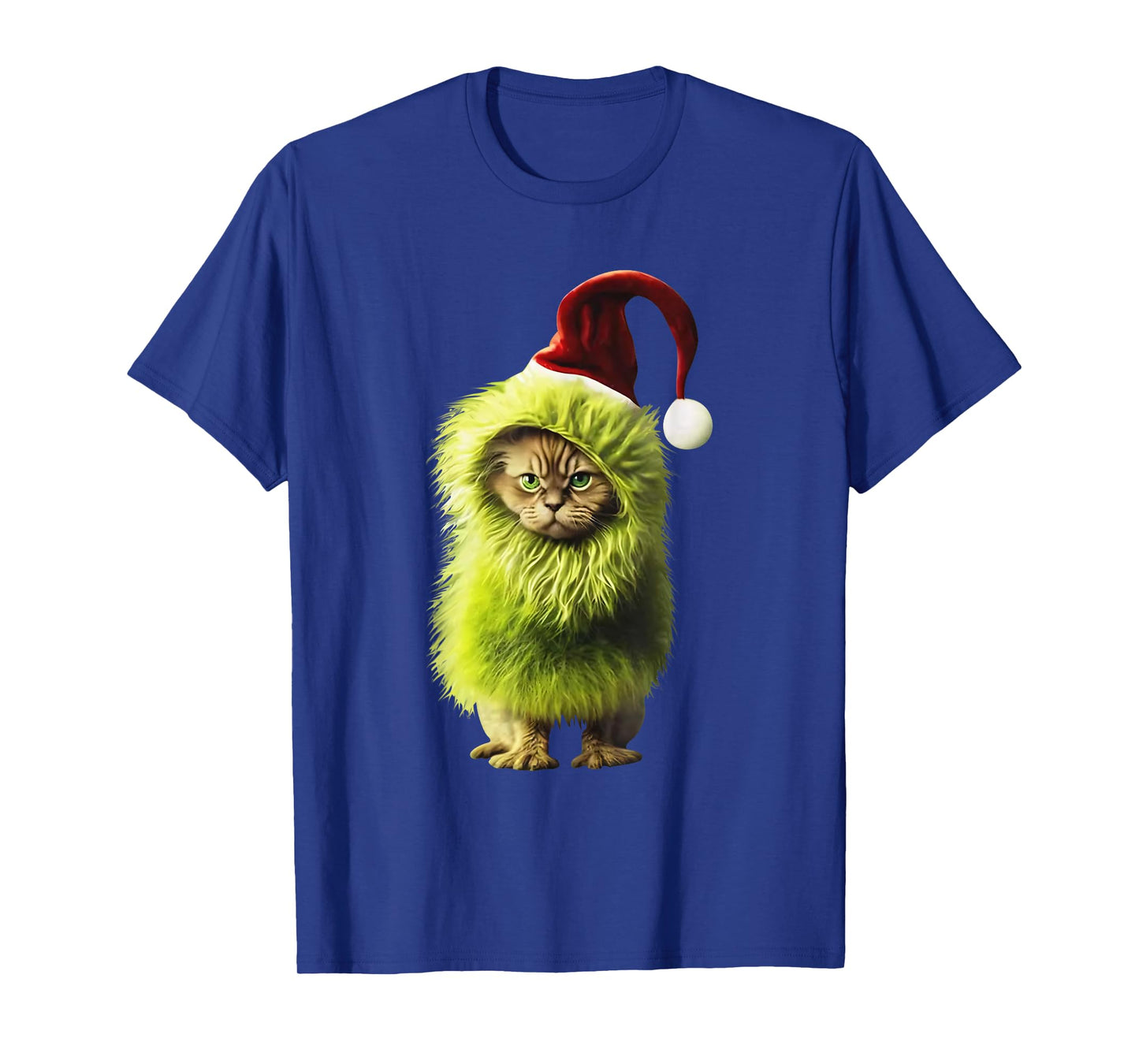 Christmas cute cat santa hat xmas funny T-Shirt
